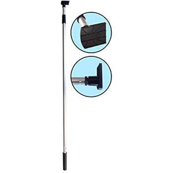 Gutter Hoe - Gutter Cleaning Tool. Telescopic Pole with attached Scraper Blade.