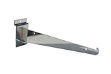 12" Chrome Slatwall Knife Shelf Bracket With Lip