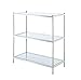Convenience Concepts Royal Crest 3 Tier Bookcase, Chrome / Glass