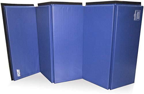 gymmatsdirect 5'x10'x2 Super Large Gymnastics Exercise Tumbling Mat, 5 Panels Folding Gym mats, Blue