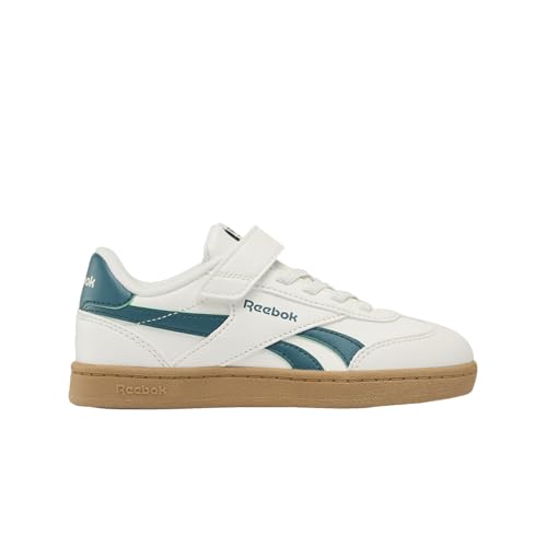 Reebok Baskets Smash Edge Elastic & Top Strap - Unisexe - pour Enfant, Chalk Retroteal Sgum1, 34 EU