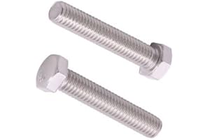 AOESIN 3/8-16 x 1-1/4" (10 PCS) Hex Bolt, 304 Stainless Steel, Hexagon Head Bolt Screw, Fully Threaded, Hex Drive Size 9/16 inch