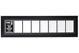 Creative Letter Art [8x34bk-b] 8 Opening Black Picture Frame Holds 4x6 Media with Black Collage Mat and Glass Face