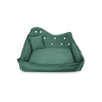 elecouble Dog Sofa Pink Gray Rhinestone Pet Bed Cover Cat Mats for Small Medium Puppy Animal Bedding,Green,L 56X40Cm