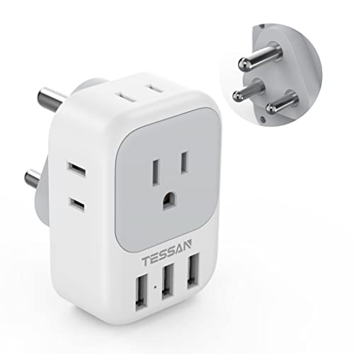 TESSAN South Africa Power Adapter, Type M Travel