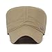 Rayna Fashion Men Women Outdoor Sport Quick Dry Cadet Army Cap Adjustable Waterproof Military Hat Flat Top Baseball Sun Cap Khaki Beige Tan