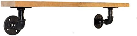 Turnbull FarmsTM Reclaimed Wood and Pipe Shelf (30", Raw/Unfinished Wood) - Multiple Sizes/Colors