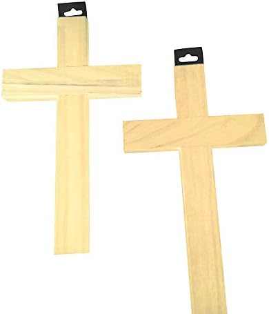 Unfinished wood cross 9" paintable