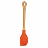 Lipper International 8502O Bamboo Wood And Silicone Kitchen Cooking Corner Spoon, 12