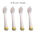 2018 Intelligent Kids LED Light Soft-bristle 3 Brush Heads Ultrasonic Child Electric Toothbrush Battery Reminder (Replacement Brush Head)