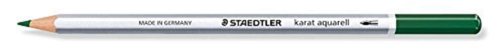 Staedtler Karat Aquarell 125-55 Professional Watercolour Pencils - Green Earth (Pack of 6)