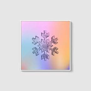 Framed Canvas Wall Art for Living Room, Bedroom Snowflake Theme Canvas Prints for Home Decoration Ready to Hang - 16x16 inches