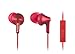 PANASONIC ErgoFit Earbud Headphones with Microphone and Call Controller Compatible with iPhone, Android and BlackBerry – RP-TCM125-R – in-Ear (Red)thumb 4