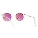 SA106 Retro Clear Frame Keyhole Mirrored Lens Sunglasses Yellow