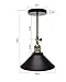 Deep Dream Metal Wall Sconce Shade 2 Pack, Black Hardwired 240 Degree Adjustable Vintage Industrial Sconces Wall Lighting Fixture (Without Bulbs)