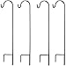 Ashman Black Shepherd Hook 48 Inch (4 Pack), 10MM Thick, Super Strong, Rust Resistant Steel Hook Ideal for Use at Weddings, Hanging Plant Baskets, Solar Lights, Lanterns, Bird Feeders and Morethumb 1