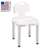 Carex Bath Seat And Shower Chair With Back For Seniors, Elderly, Disabled, Handicap, and Injured Persons, Supports Up To 400lbs