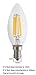 JCKing (Pack of 10 AC 110V-130V 6W E14 Dimmable LED Filament Bulbs Candle tip LED Light Bulb, LED Vintage Antique Chandelier Light Warm White 2700K