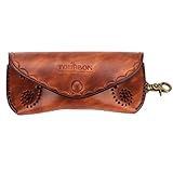 Tourbon Portable Leather Glasses Case Pouch Eyewear