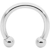 365 Sleepers 316L Surgical Steel 20G 18G 16G 14G 12G 10G 8G 6G 4G 2G Circular Barbell 6mm - 22mm Circular Horseshoe Barbell Septum Lip Nose Ear Ring Nipple Tragus Earring Body Piercing Jewelry