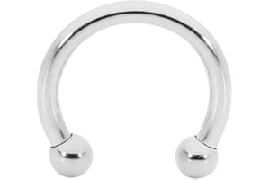 365 SLEEPERS 316L Surgical Steel 20G 18G 16G 14G 12G 10G 8G 6G 4G 2G Circular Barbell 6mm - 22mm Circular Horseshoe Barbell S