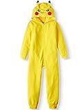 AME Boy's Pikachu Hooded Union Suit Pajama Onesie (XS 4/5)