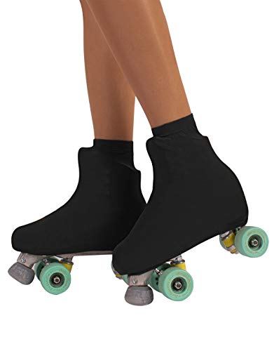 Cover Skates | Skate Boot Covers | Roller Skating Wear Woman and Girl | 70 DEN | Made in Italy (USA: 7/10 = EU: 38/42, Black)