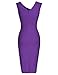 MUXXN Women's Cut Out Neck Ruched Waist Purple Bridesmaid Dress (XL Purple)