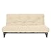 Mozaic Full Size 8-Inch Cotton Twill Gel Dual Memory Foam Futon Mattress, Ivory