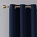 Deconovo Room Darkening Thermal Insulated Blackout Grommet Window Curtain Panel for Living Room, Navy Blue, 42x63 Inch, 1 Panel