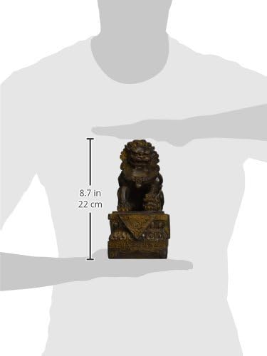 Design Toscano NY13668011 Female Chinese Guardian Lion Foo Dog Asian Decor Statue, 23 cm, Polyresin, Bronze Finish - Image 4