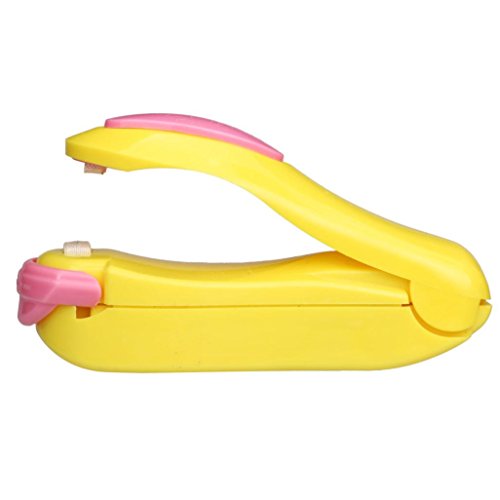 Hotsale! Voberry Bag Heat Sealer,Portable Mini Heat Sealing Machine Impulse Sealer Seal Packing Plastic Bag Kit for Food Saver (Yellow)
