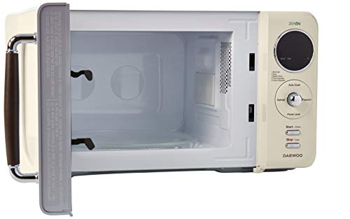 Daewoo KOR07R3ZEC 0.7 cu. ft 700W Retro Countertop Microwave Oven, Cream