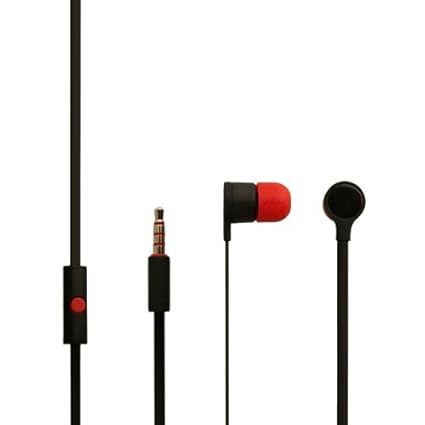 Original HTC Sensation XL Headset 39H00014-00M für Desire SV in Schwarz Rot In-Ear Inear Ohrhörer Kopfhörer Stereo Flachkabel