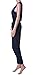 BAIFERN Womens Sleeveless Jumpsuits Deep V Tie Waist Solid Carpi Rompers Solid Color