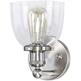 Evelyn 1-Light Brushed Nickel Wall Sconce