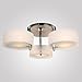 LOCO Acrylic Chandelier with 3 Lights (Chrome Finish) Flush Mount Chandeliers Modern Ceiling Light Fixture for Hallway, Entry, Bedroom, Living Room