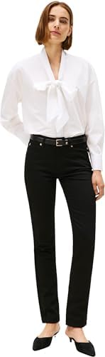 Donna Jeans Slim Vita Media, Nero (Black), 28W/32L