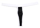 Jaxu Men's Breath Hole Mini Pouch Thong Underwear Black Medium