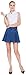 Megan apparel Women's Stretchy Flared Casual Mini Skater Denim Skirt, Blue, Large