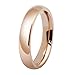 Fashion Month Womens 4mm Stainless Steel Rose Gold Simple Style Wedding Ring Engagement Band High Polished Comfort Fit