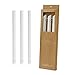 Eco-Friendly Boba/Milk/Bubble/Pearl Tea (3) Reusable Wide-Angle Straws (White Frosted)