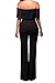 Rokiney Women's Sexy Off Shoulder High Waist Wide Leg Jumpsuits Rompers Pants