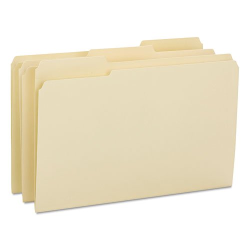 Smead File Folders, 1/3 Cut Reinforced Tab, Legal, Manila, 100/Box