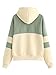 SweatyRocks Women's Long Sleeve Color Block Cactus Embroidered Pullover Hoodies Beige_Green L