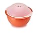 Joseph Joseph M-Cuisine Microwave Popcorn Popper Maker Bowl with Kernel-Filtering Lid Plastic Silicone Food Safe BPA-Free, Orange