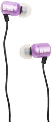 EarBombz H-Bombz High Definition Studio Quality In-Ear Headphones with Multifunction Microphone, Purple