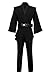 Jila Men & Kids Tunic Hooded Robe Cloak Knight Gothic Fancy Dress Halloween Masquerade Cosplay Costume Cape (XXL, Black Tunic Cloak Set)