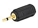 Monoprice 107121 2.5mm Mono Plug to 3.5mm Mono Jack Adaptor, Gold Plated, 1.5 x 1.2 x 0.5 inches, black
