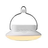 KOBWA LED Bluetooth Speaker,All-in-1 Portable LED Camping Lantern Lights,Wireless Bluetooth Speaker ,Rechargeable Touch Lamp with Multicolor Light,3 Brightness Adjustable,Support TF Card and FM Mode